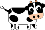 Vector graphic of a friesian cow