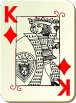 Vector graphic of a King of Diamonds playing card