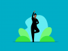 Vector graphic of woman dancing